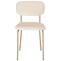 Krzesło welurowe LOUIS gold beżowe velvet