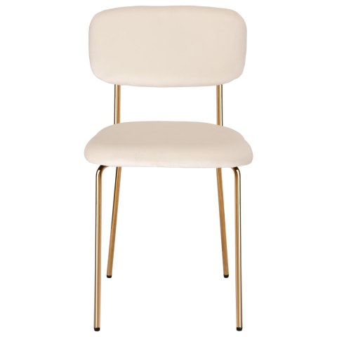 Krzesło welurowe LOUIS gold beżowe velvet