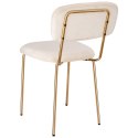 Krzesło welurowe LOUIS gold beżowe velvet