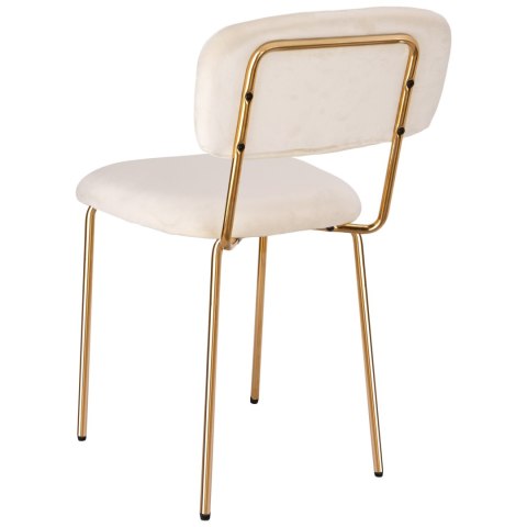 Krzesło welurowe LOUIS gold beżowe velvet