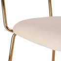 Krzesło welurowe LOUIS gold beżowe velvet