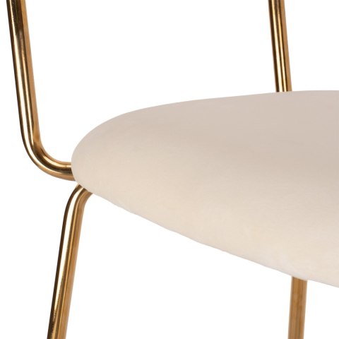 Krzesło welurowe LOUIS gold beżowe velvet