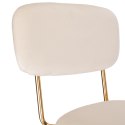 Krzesło welurowe LOUIS gold beżowe velvet