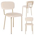 Krzesło welurowe LOUIS gold beżowe velvet