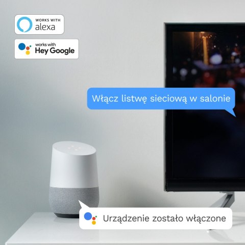 Listwa sieciowa Kruger&Matz 4 gniazda typu niemieckiego i 4xUSB 2100 mA Connect P6 Tuya