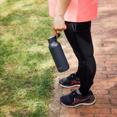 Quokka Solid With Strap - Butelka termiczna ze stali nierdzewnej 510 ml z paskiem (Slate)