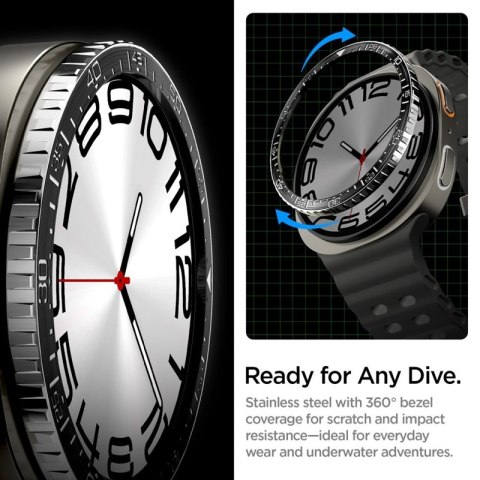 Spigen Bezel Tune Diver - Obudowa / Pierścień ochronny do Samsung Galaxy Watch 8 44 mm (Black)