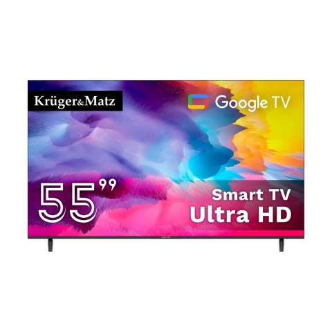 Telewizor Kruger&Matz 55" UHD Google TV 5.0 DVB-T2/T/C H.265 HEVC