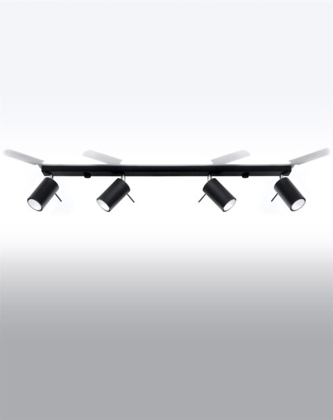 Plafon RING 4L czarny