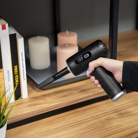 Dmuchawa , kompresor , 3 poziomy , latarka , 75W, 5 końcówek, bateria 6 000 mAh, TEESA