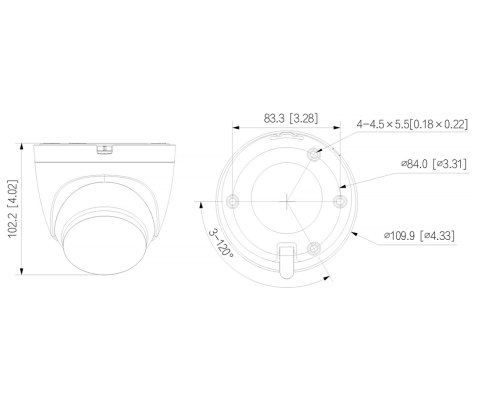 KAMERA IP IPC-HDW1539DA-SAW-IL-0280B Wi-Fi - 5 Mpx 2.8 mm DAHUA