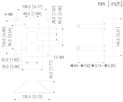 UCHWYT NA SŁUP PFA156 DAHUA