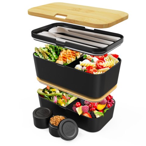 Lunchbox Nestable - Bamboo Black - 1500ml