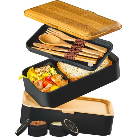 Lunchbox Original - Black & Bamboo - 1200 ml