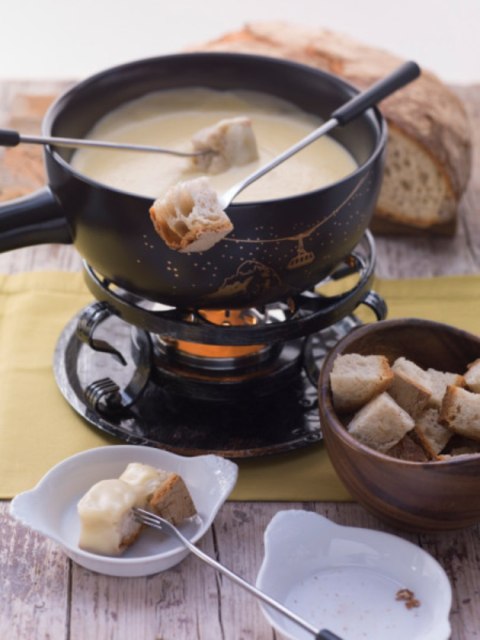 SWISSMAR Fondue GRUYERE, ceramika, szary