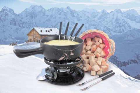 SWISSMAR Fondue GRUYERE, ceramika, szary