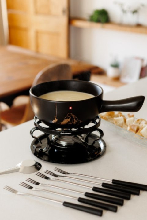 SWISSMAR Fondue GRUYERE, ceramika, szary