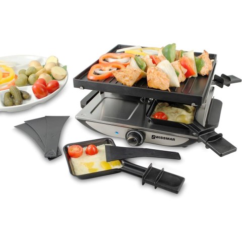 SWISSMAR Raclette GENEVA dla 4 osób, srebrne
