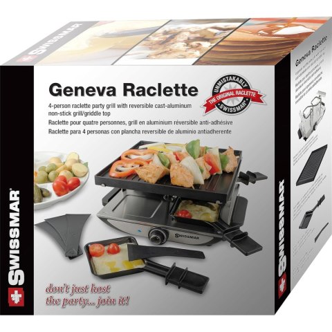SWISSMAR Raclette GENEVA dla 4 osób, srebrne