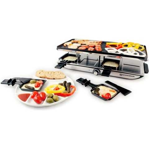 SWISSMAR Raclette GENEVA na 8osób, srebrne