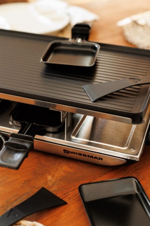 SWISSMAR Raclette GENEVA na 8osób, srebrne