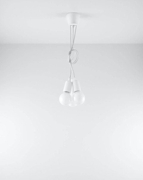 Lampa wisząca DIEGO 3 biała