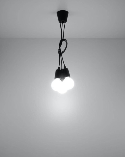 Lampa wisząca DIEGO 3 czarna