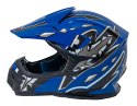 Kask Motocyklowy Enduro Niebieski L