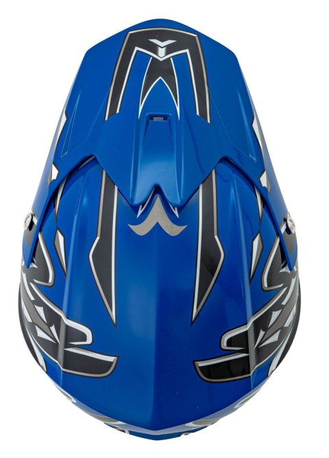 Kask Motocyklowy Enduro Niebieski L