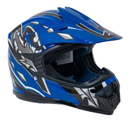 Kask Motocyklowy Enduro Niebieski S
