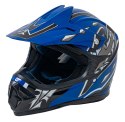 Kask Motocyklowy Enduro Niebieski S