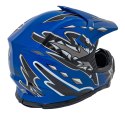 Kask Motocyklowy Enduro Niebieski S