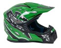 Kask Motocyklowy Enduro Zielony S