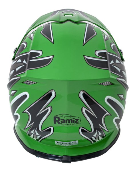 Kask Motocyklowy Enduro Zielony S