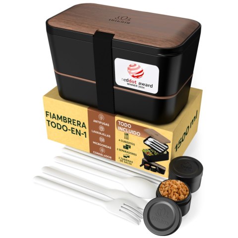 Lunchbox Nestable - Walnut Black - 1500ml