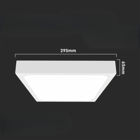 Lampa sufitowa plafon LED 29,5x29,5 cm czujnik ruchu 4000K V-TAC