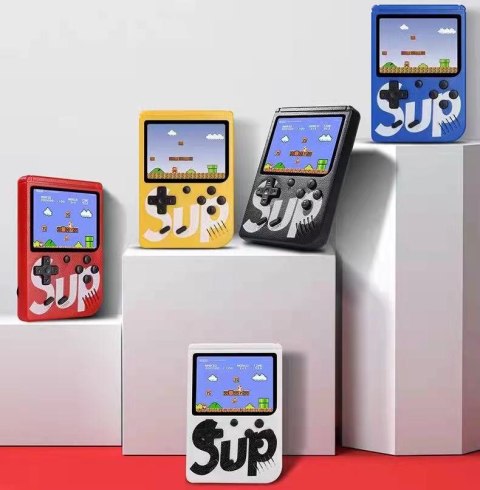 Mini konsola przenośna SUP 400 gier - niebieska (dla dwóch graczy)