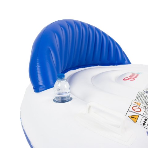 Duży materac basenowy z oparciem SUNCLUB