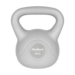 Kettlebell bitumiczny 20 kg szary REBEL ACTIVE