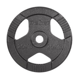 Obciążenie żeliwne olimpijskie 20kg, otwór 51mm, talerz z uchwytami, REBEL ACTIVE
