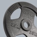 Obciążenie żeliwne olimpijskie 25kg, otwór 51mm, talerz z uchwytami, REBEL ACTIVE