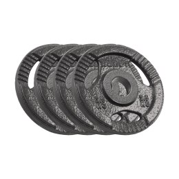 Obciążenie żeliwne olimpijskie zestaw 4x2.5kg, otwór 51mm, talerz z uchwytami, REBEL ACTIVE