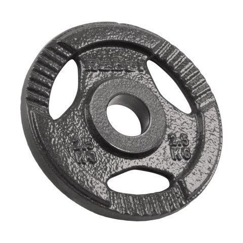 Obciążenie żeliwne olimpijskie zestaw 4x2.5kg, otwór 51mm, talerz z uchwytami, REBEL ACTIVE