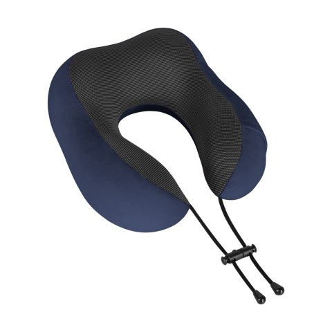 Poduszka turystyczna - podróżna z pianki MEMORY, REBEL ACTIVE , kolor niebieski