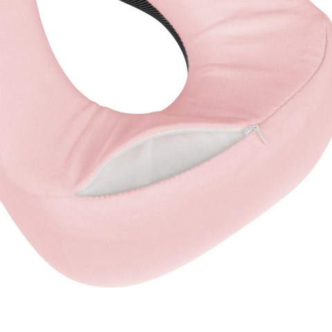 Poduszka turystyczna - podróżna z pianki MEMORY, REBEL ACTIVE , kolor różowy