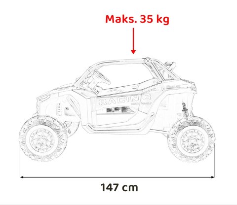 Pojazd RACING Road 2000 Biały