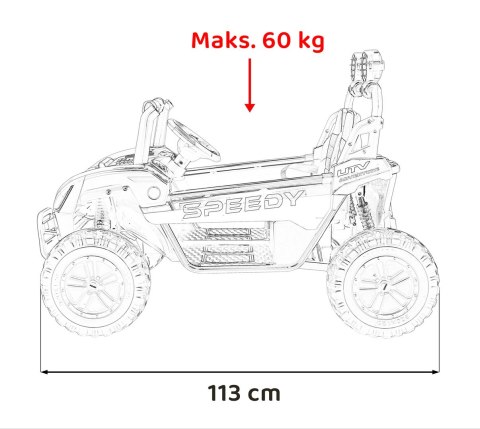 Pojazd Buggy SPEEDY 4x4 Biały