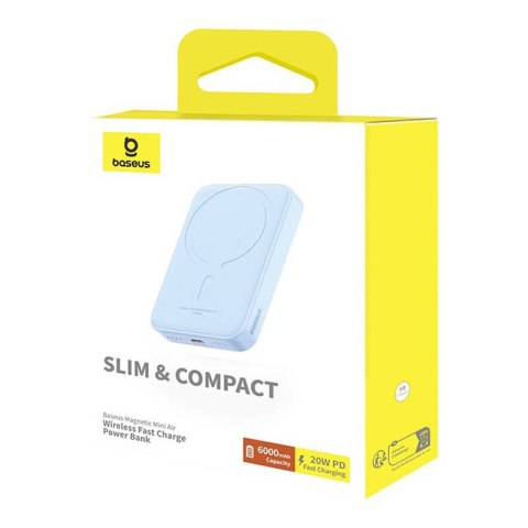 Powerbank mini Baseus 6000 mAh 20W (niebieski)