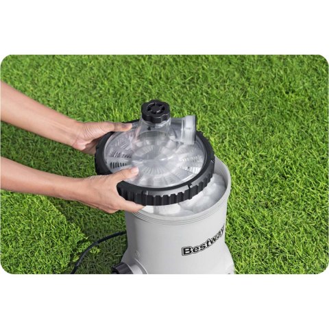 Pompa filtrująca do basenu 5678 l/h + kulki filtrujące Bestway 58870