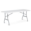 Stół cateringowy ogrodowy składany 180 cm Plonos biały